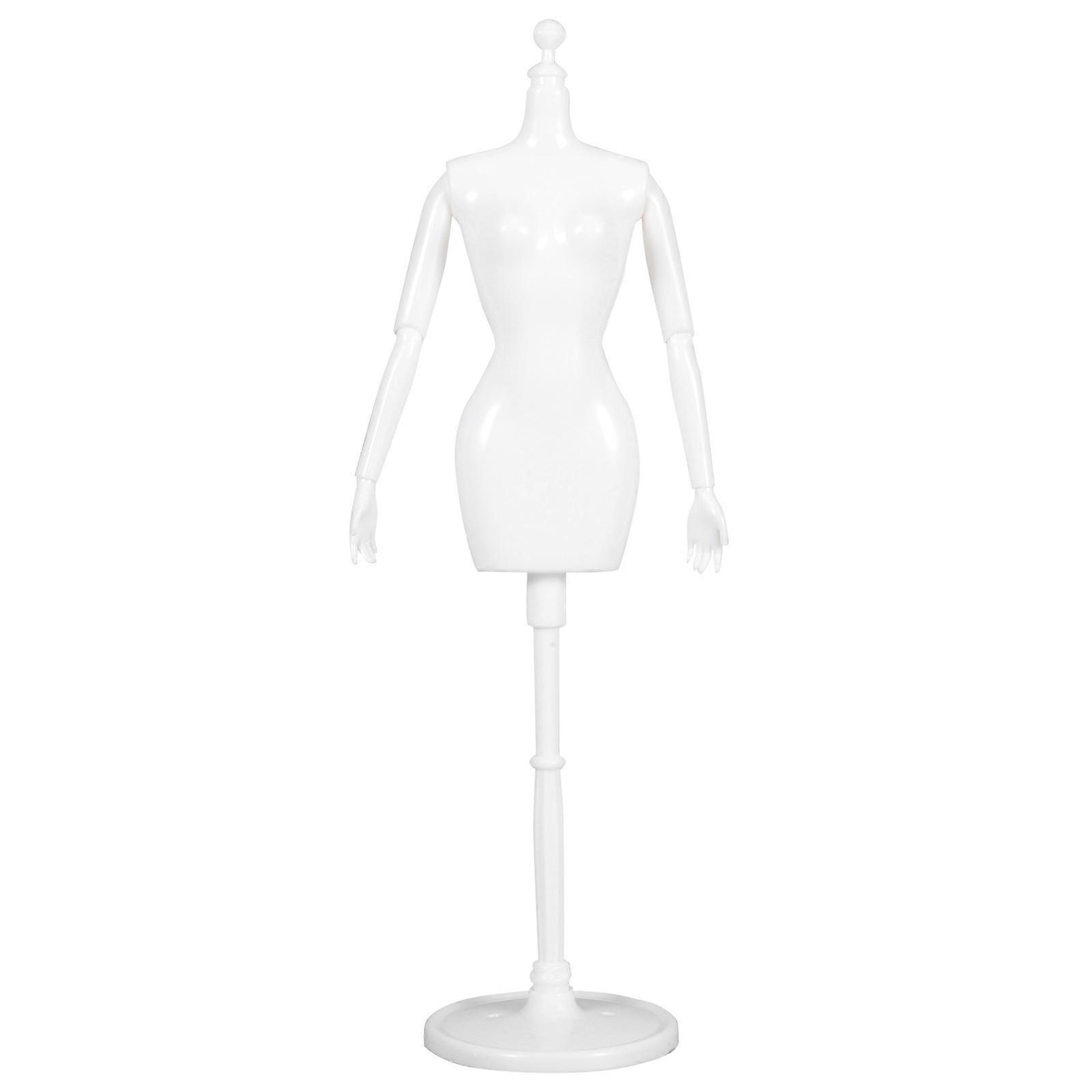 Skyltdocka Full Body Rörlig Gemensam Klänning Form Skyltdocka för Dockkläder Display med Justerbara Leder Kvinnlig Skyltdocka Kroppsstativ 1Pack