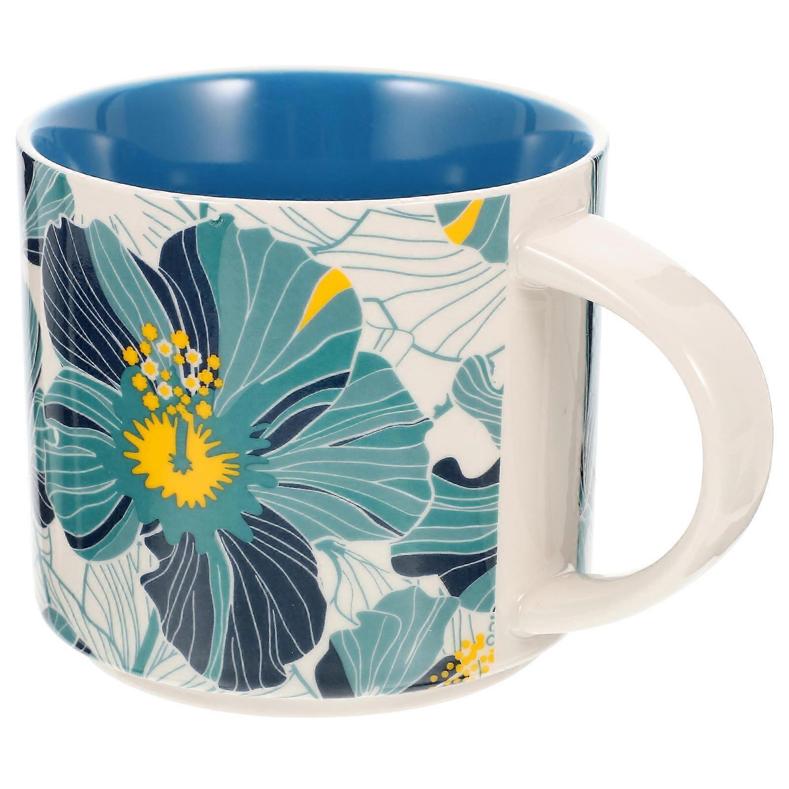 Modern Mugs Ceramic Cups Book Multi Smooth Curve Lead-Free Heat-Resistant 1Set