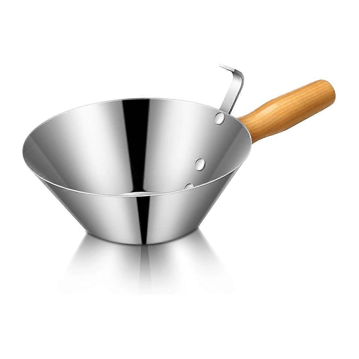 Galvanized Steel Bucket Scoop Wood Handle Strong Heavy Duty Rust Bucket Scoop for Construction Land