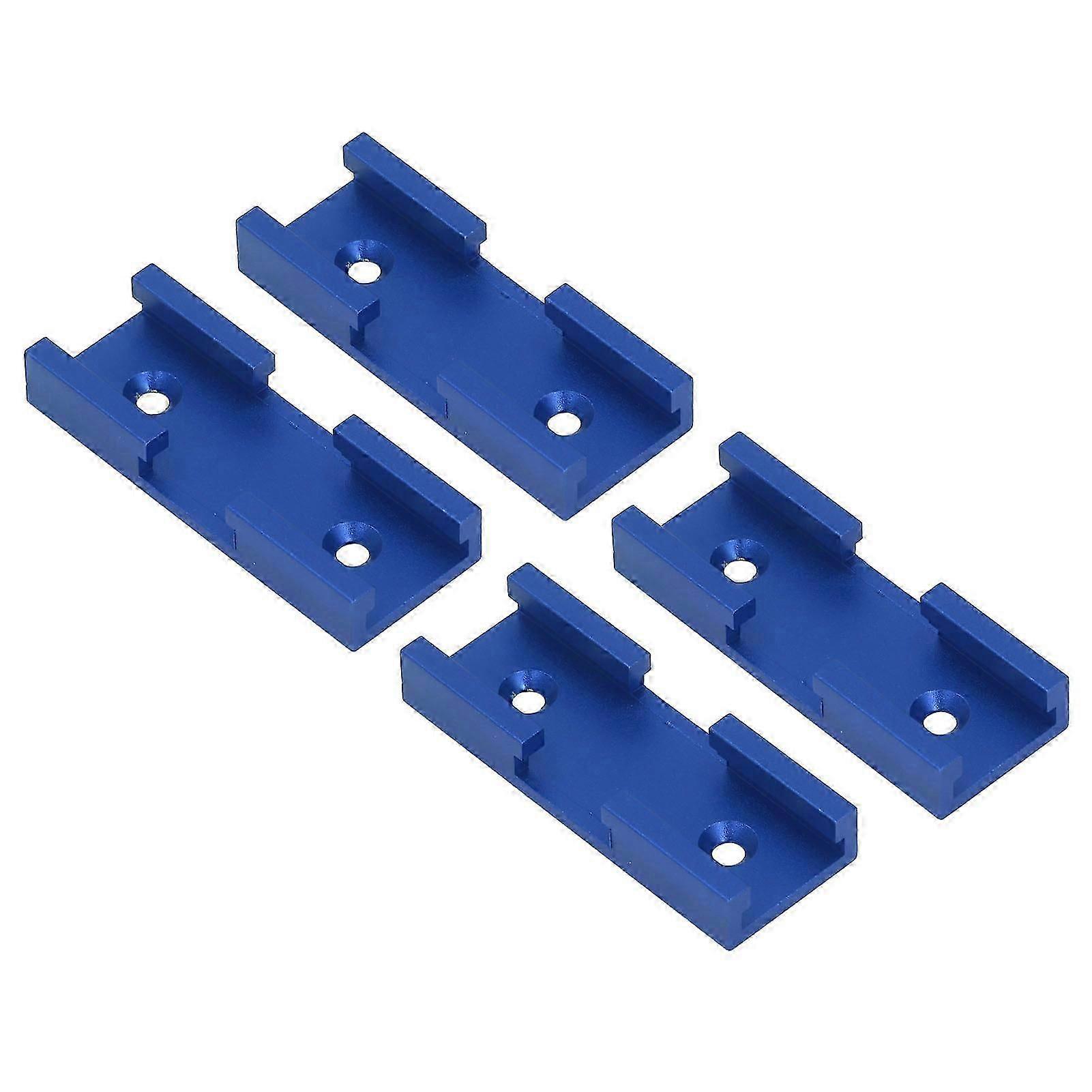 4PCS T Track Intersection Parts Aluminum Alloy Woodworking Cross Track Connector for Carpenter Blue