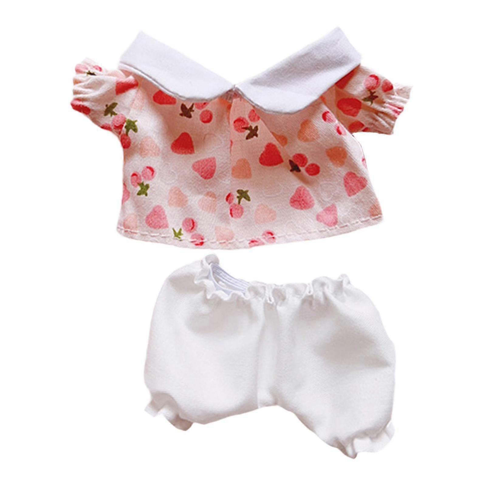 Plush Doll Top and Pants DIY Imagination Photo Props Costumes for 17cm Dolls