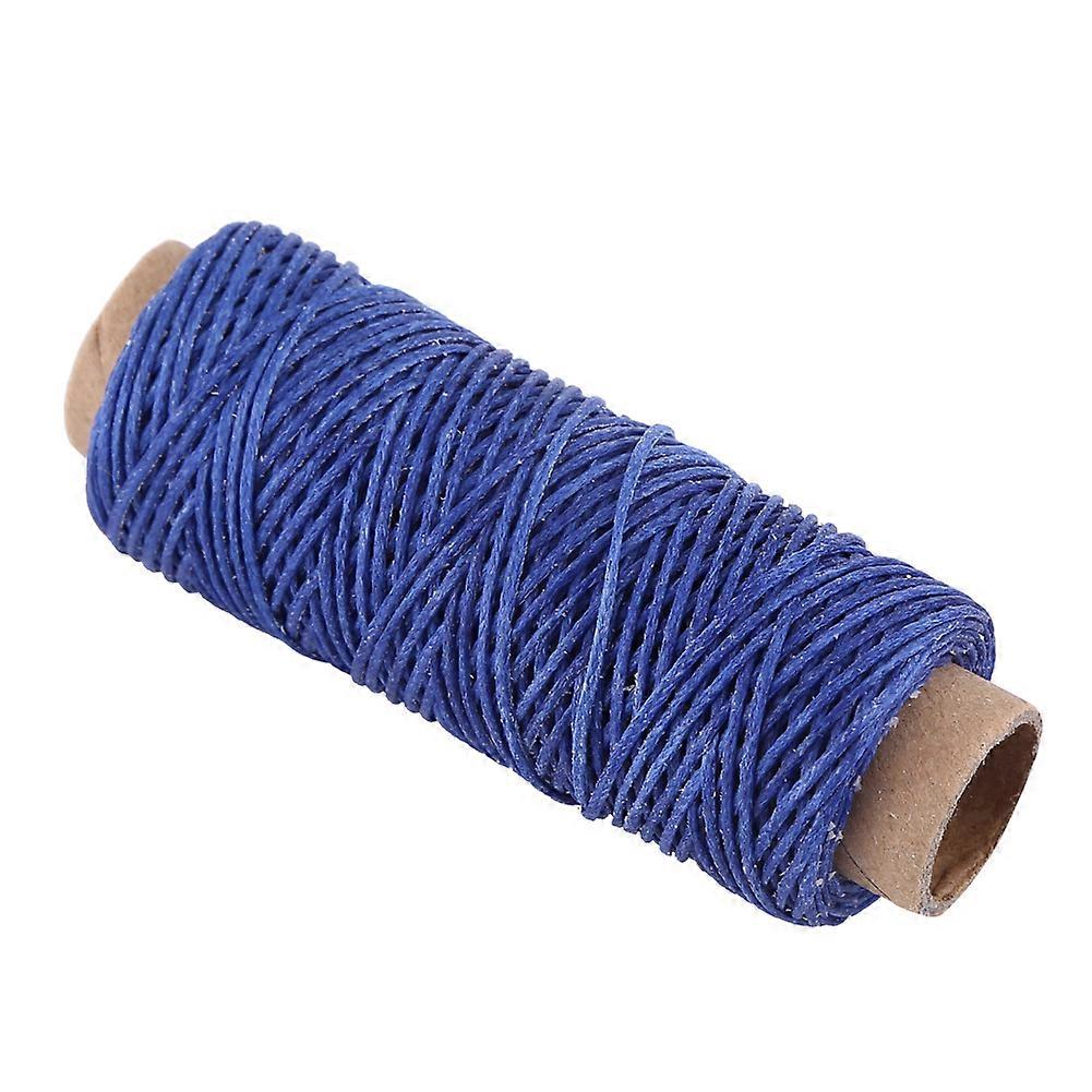 Flat waxed thread for leather sewing, 50 meters, 1 mm thick (royal blue)