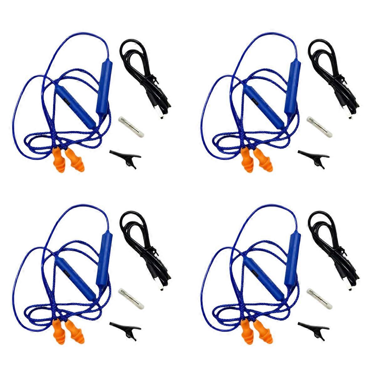 Ear Plugs Bluetooth Earphone for Work, Noise Suppression, Blue