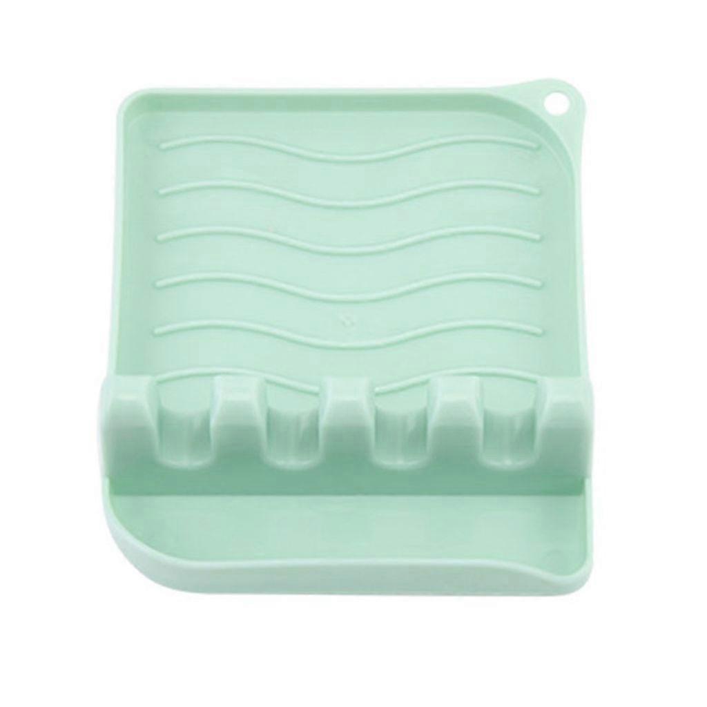 Silicone Spoon Stand & Kitchen Utensil Holder - Green