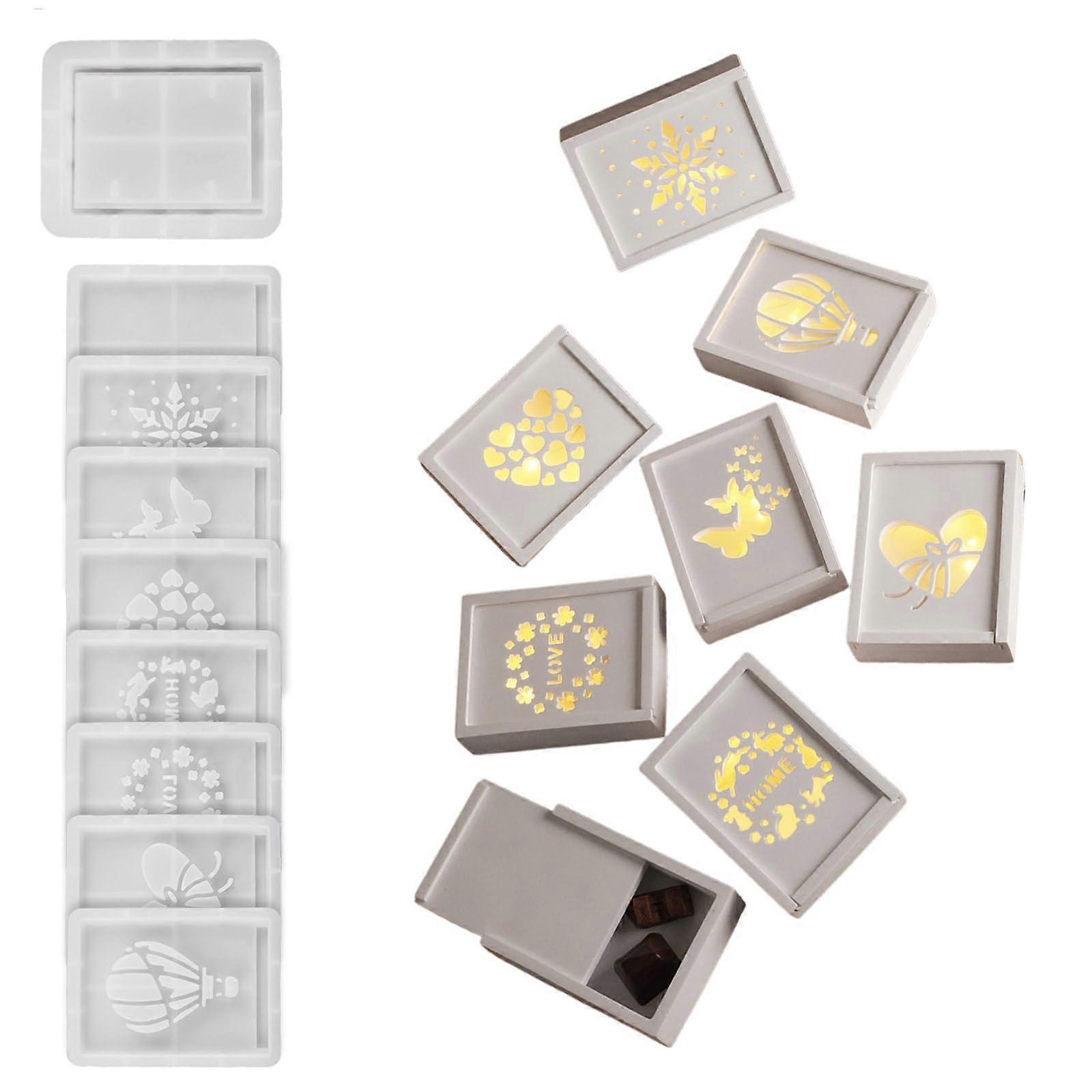 Silicone Storage Box Mold Set Rectangular Organizers Clear for Kitchen and Craft Supplies, Durable and Versatile