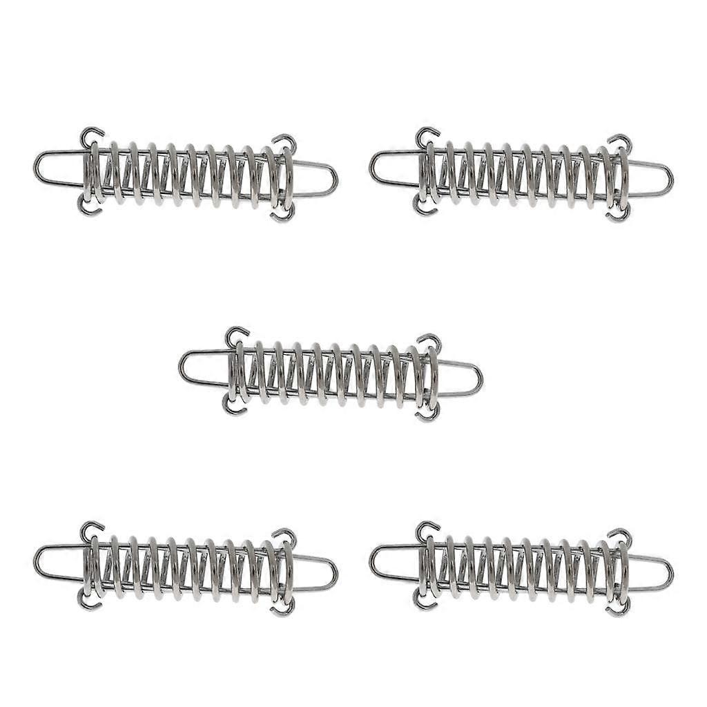 Stainless Steel Tension Spring Pack of 5, 12x2.5cm Awning Spiral Springs Tent Rope Tensioner for Camping Accessories