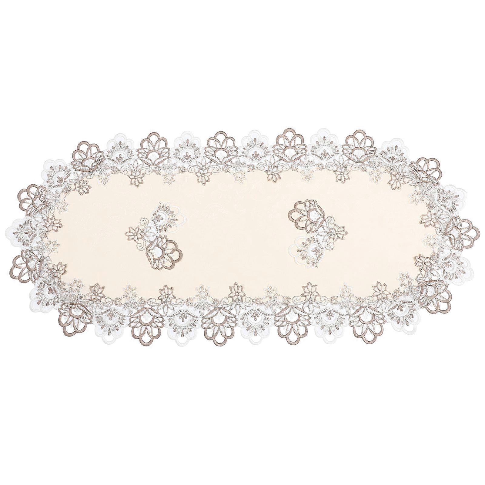 Table Runner Lace Elegant Oval Table Cover For Dining Area Wedding Party Planners 1Set