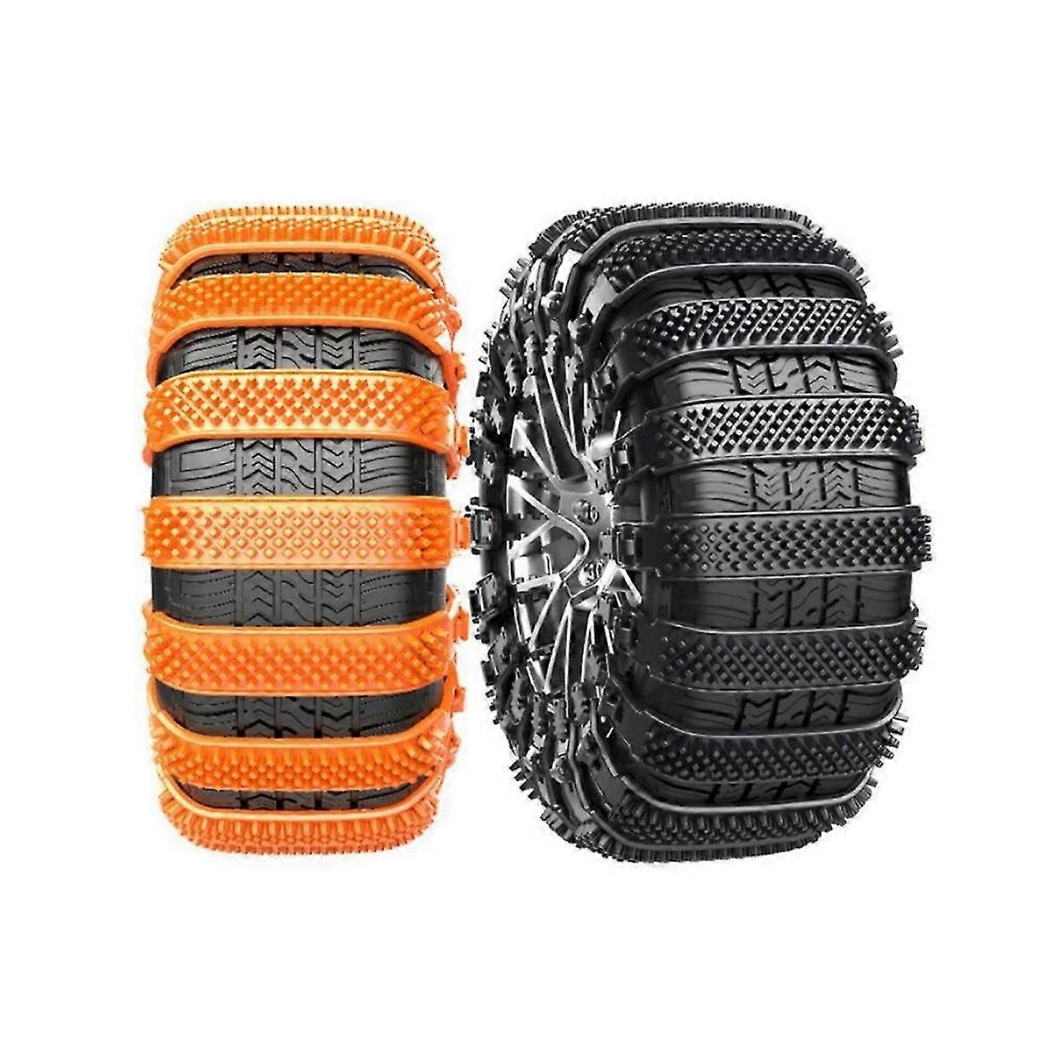 2025 Reusable Anti Snow Chains, Universal Adjustable Non-Slip Zip Tie Tire Chain