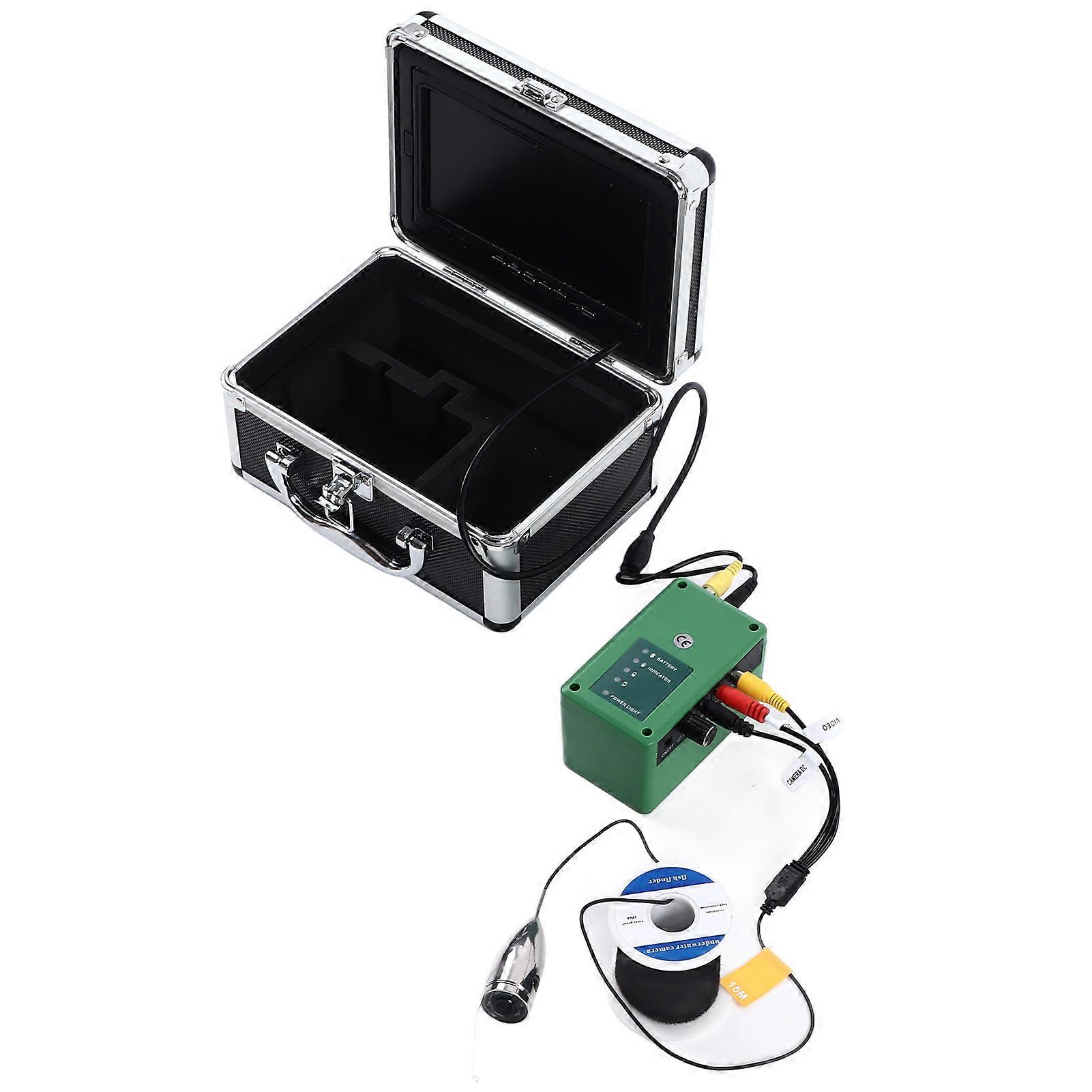 Portable Underwater Fishing Camera Aluminum Alloy Plastic 7in HD LED Monitor Fish Finder 110‑240V Wide VoltageUK Plug