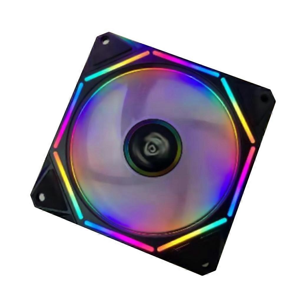Computer Cooling Fan Desktop Computer Radiator Heat Dissipation ARGB Lighting 12x12x2.5cm 1Pack