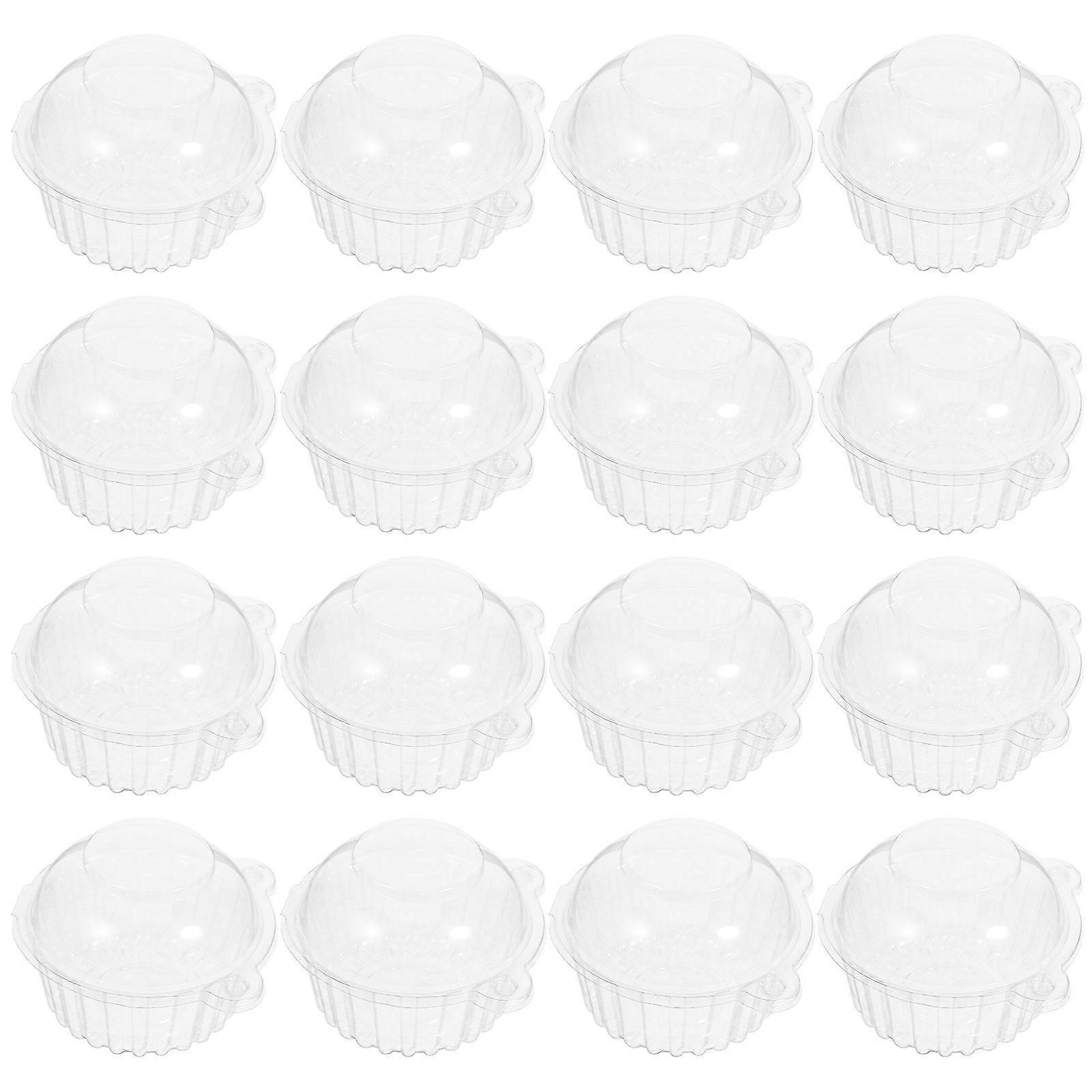 Mini Clear Cake Box Cupcake Containers For Baking Gifting Simple Design 50Pcs