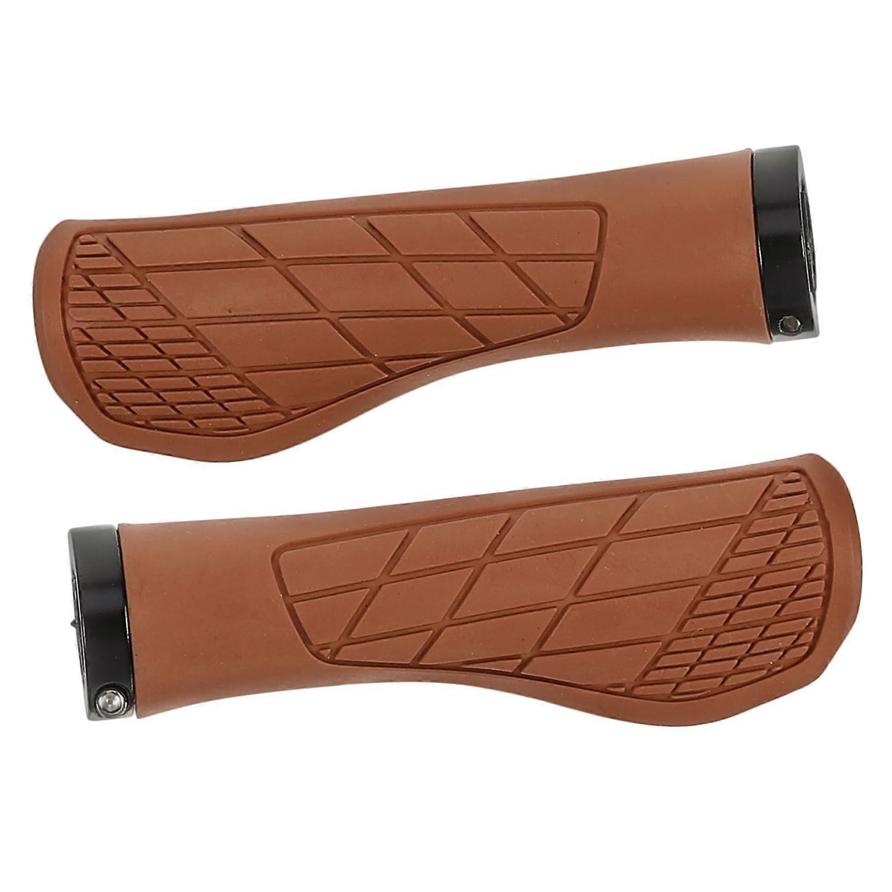 Non-Slip Bicycle Handlebar Grips - Shock Absorbing Grip Covers for Mountain Bikes, Easy Installation, Durable Rubber, Black