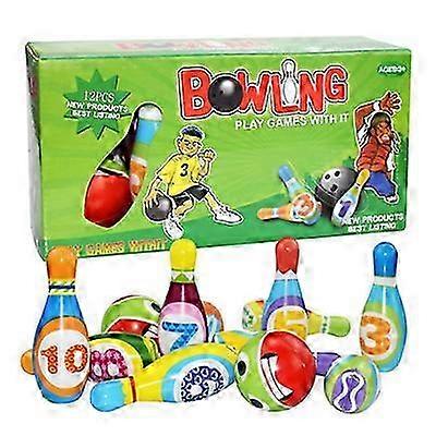 屋外および屋内で使用するための12個の親子ボウリングスポーツ玩具セット