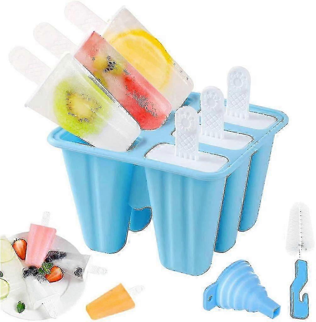 Ice Cream Molds 6 Silicone Popsicle Molds Set Make Your Own Ice Cream Molds