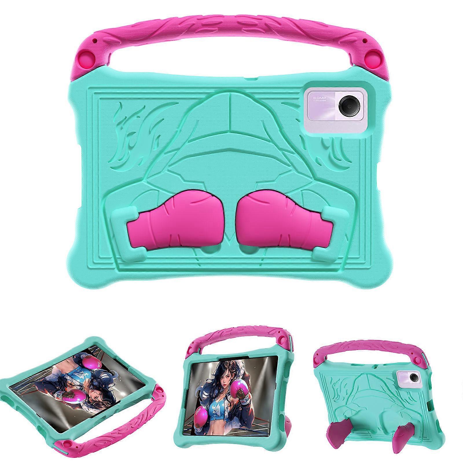 TKdaddy EVA جراب ل Xiaomi Redmi Pad 2 Pad SE Pad 6 Pro Pad 6 Pad 5 Pro Pad 5 Boxing Style Tablet Cover مع مقبض مسند نعناع أخضر وردة