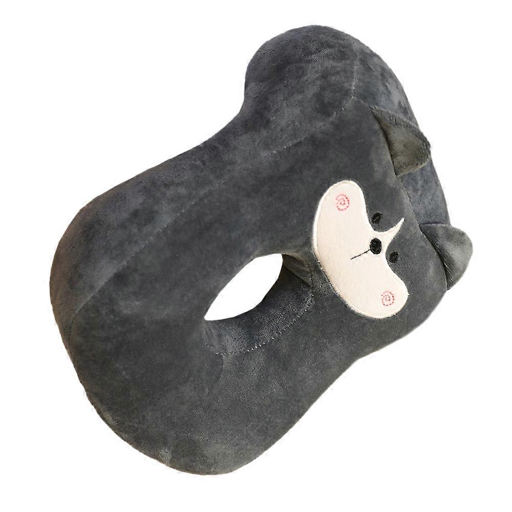 Cute Pillows Multifunctional Nap Pillow For Adults Home Use Black 33x24cm Ergonomic Design 1Pcs