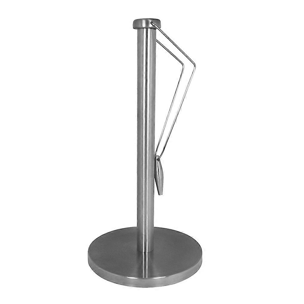 Stainless Steel Napkin Holder Upright Paper Towel Stand for Kitchen Use Home Kitchen Countertop Table 15.5x15.5x34cm 1Pc
