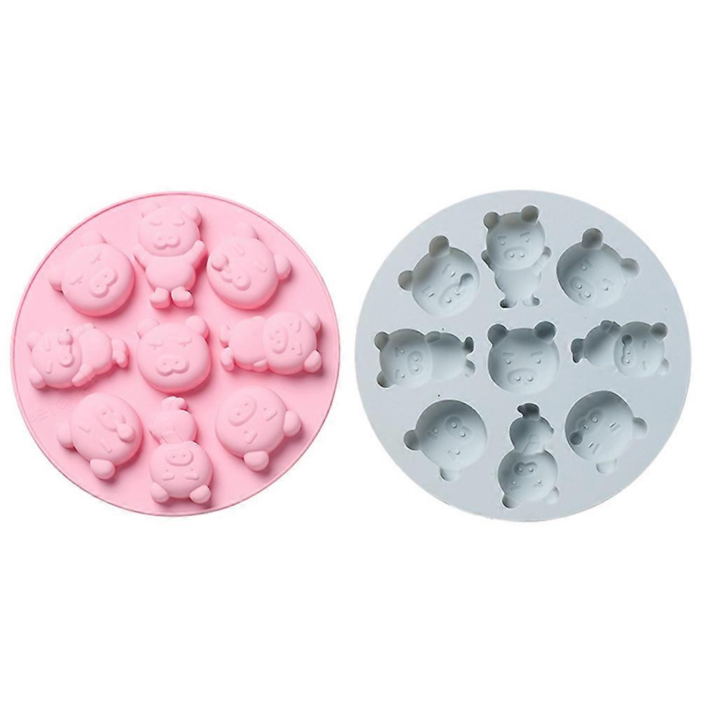 Silicone Piggy Cake Mold Baking Tool for Biscuits Fondant Multi Functional Pastry Home Use Non Stick Safe Random Color