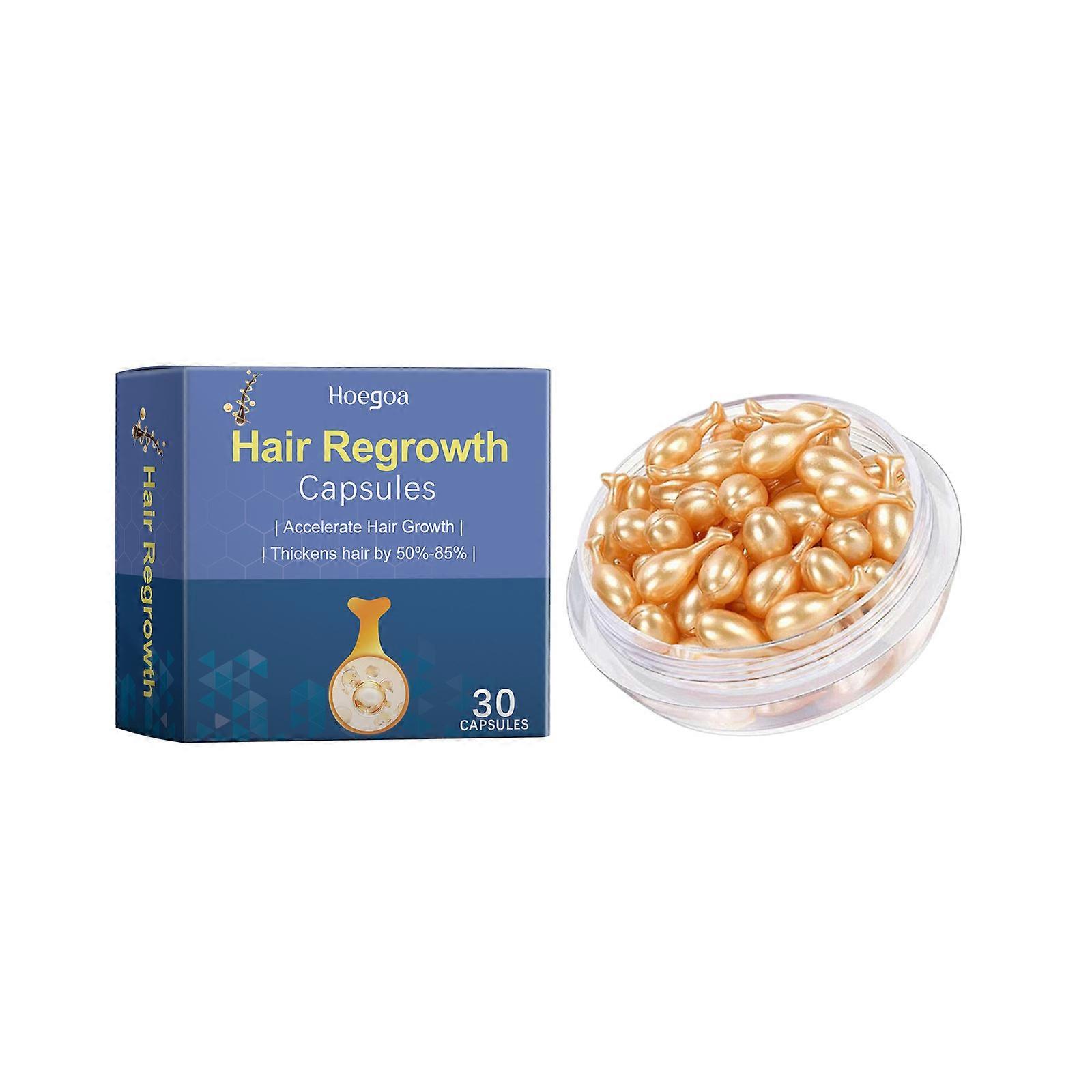 Hoegoa Hair Regrowth Capsules, Moroccan Essential Oil Soothing And Moisturizing Scalp Leave-In Tight