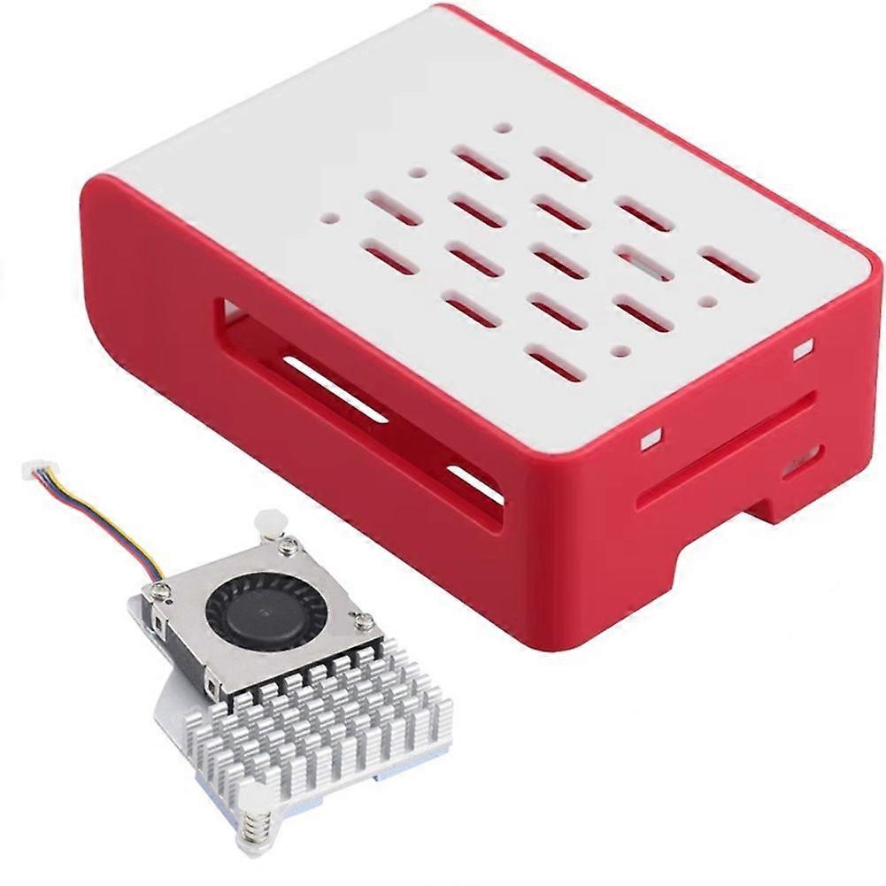 For 5 Red-White Cooling Case for Official Active Cooler