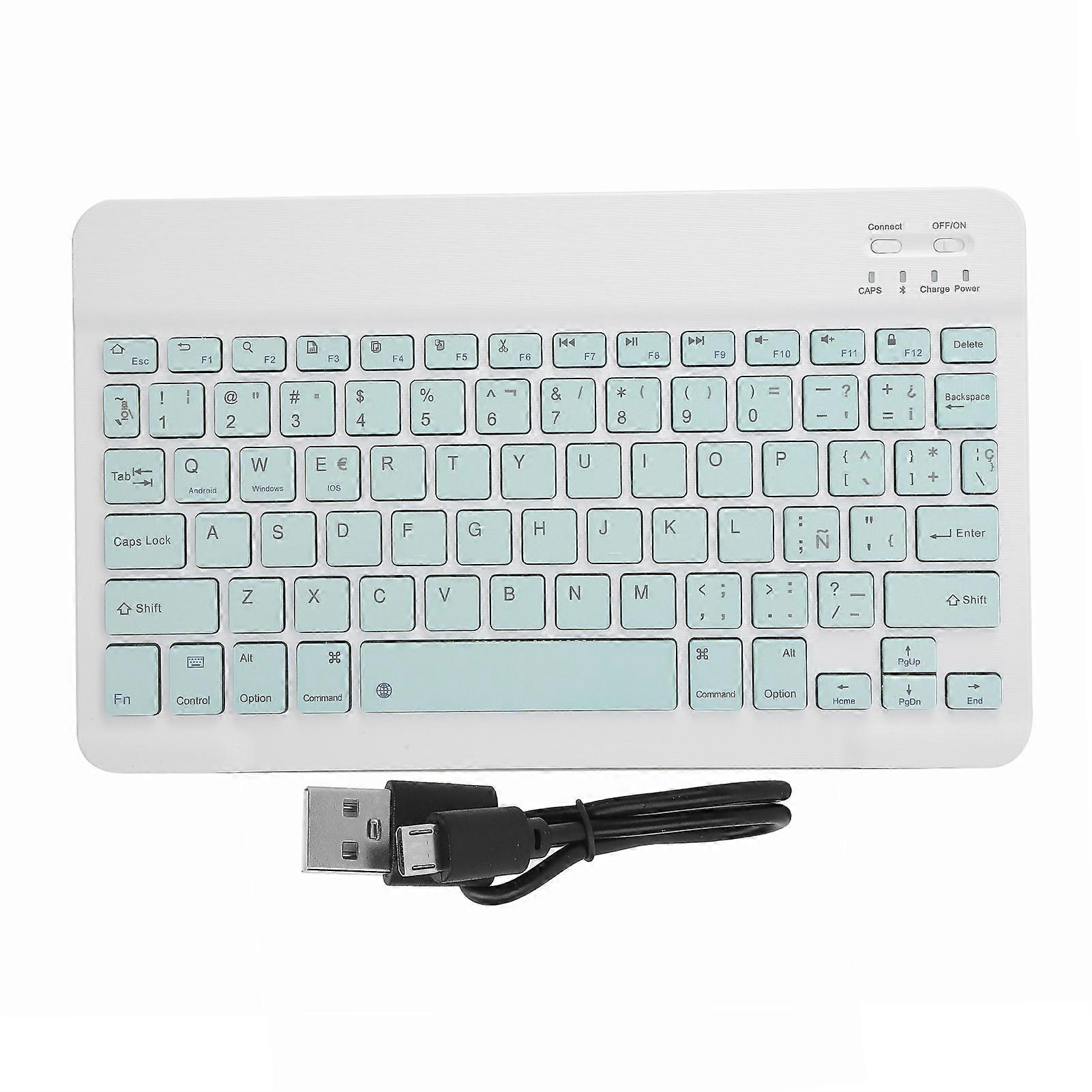 Wireless Bluetooth Keyboard Keycaps Typewriter Compatible with Universal Device 10in