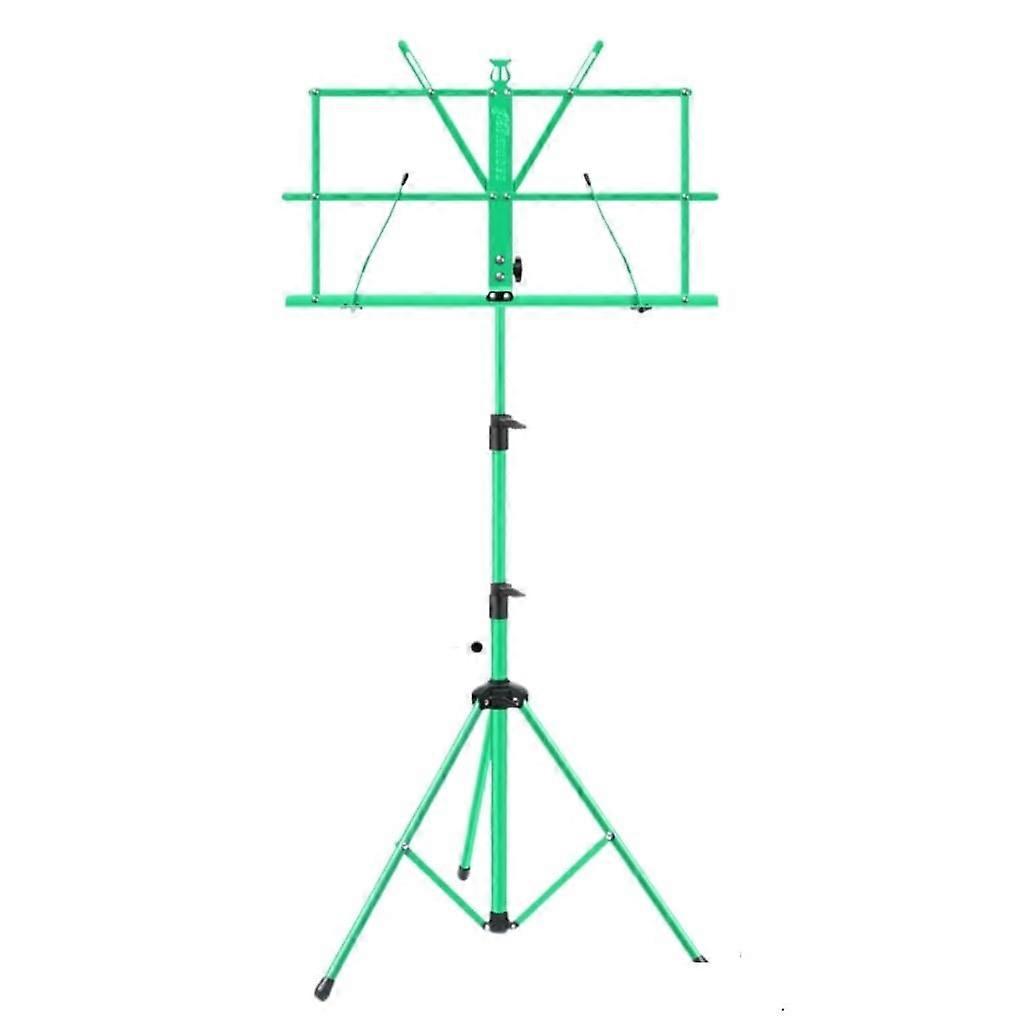 Portable Folding Music Stand for Home Use - Adjustable Music Stand for Guitar Guzheng Violin - Green A