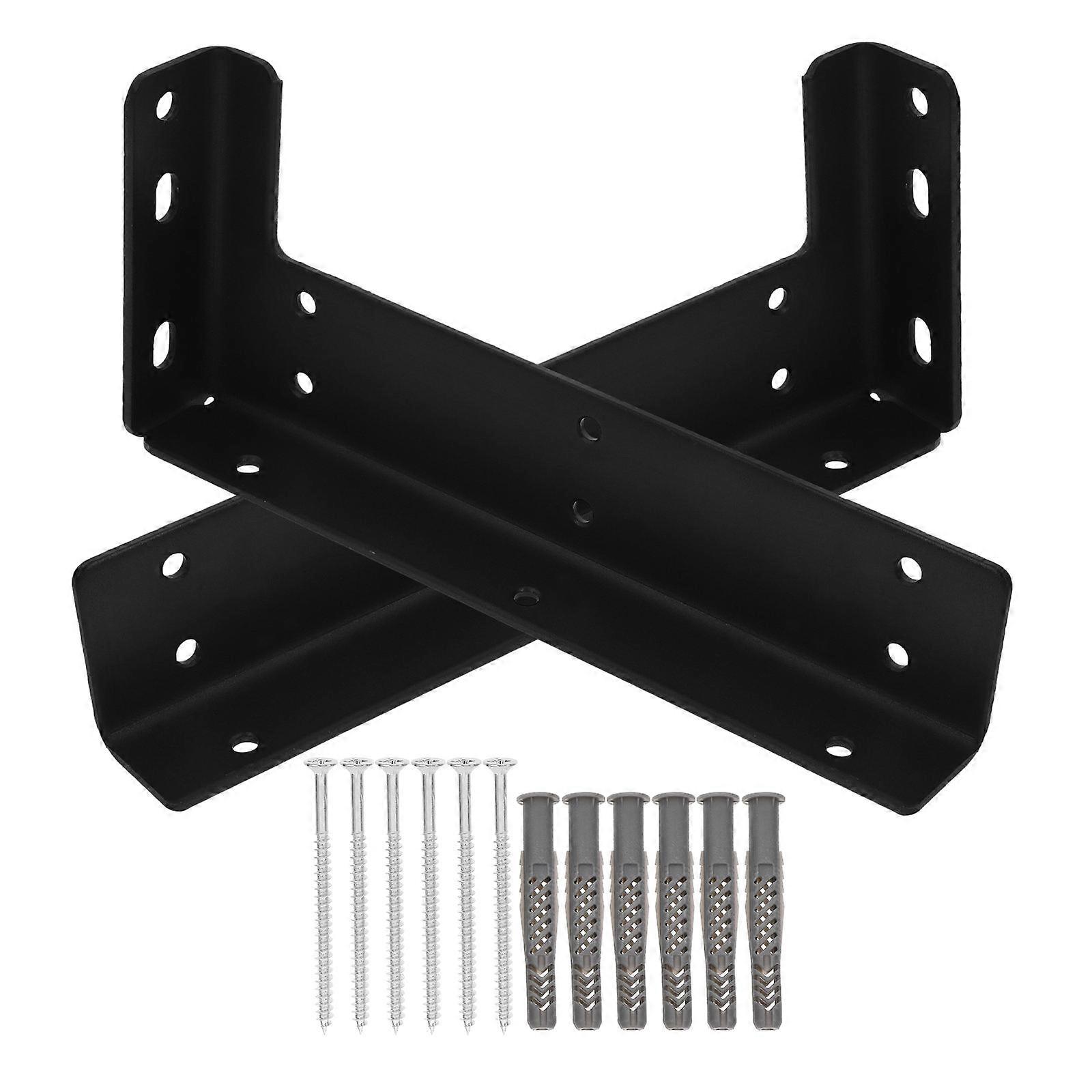 Heavy Duty Floating Shelf Brackets Kitchen Living Room Rectangular Design 2Set