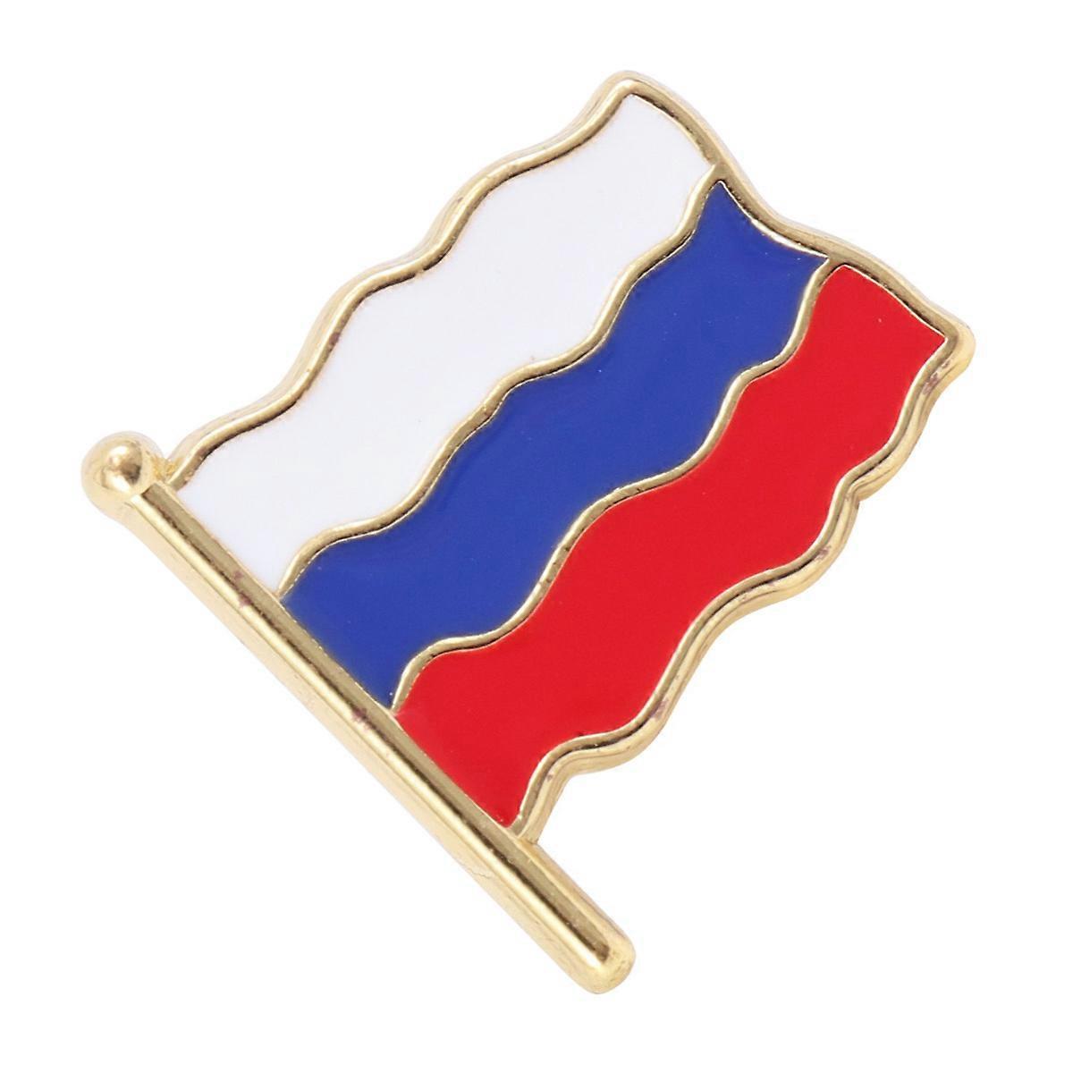 Novelty Brooch Union Jack Badge Pin Creative Design Festival 2x2cm White and Red for Boys 1Pack