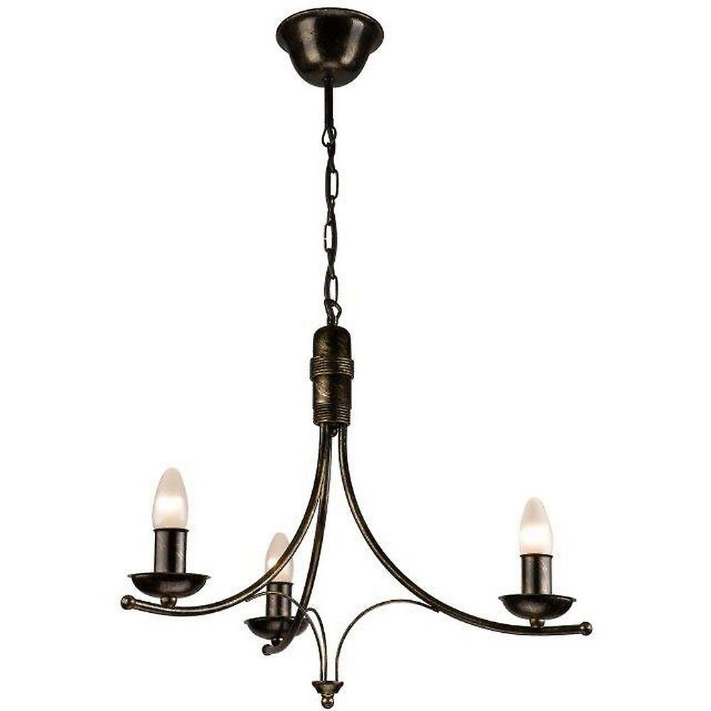Luca Traditional Chandeliers Black, 3x E14