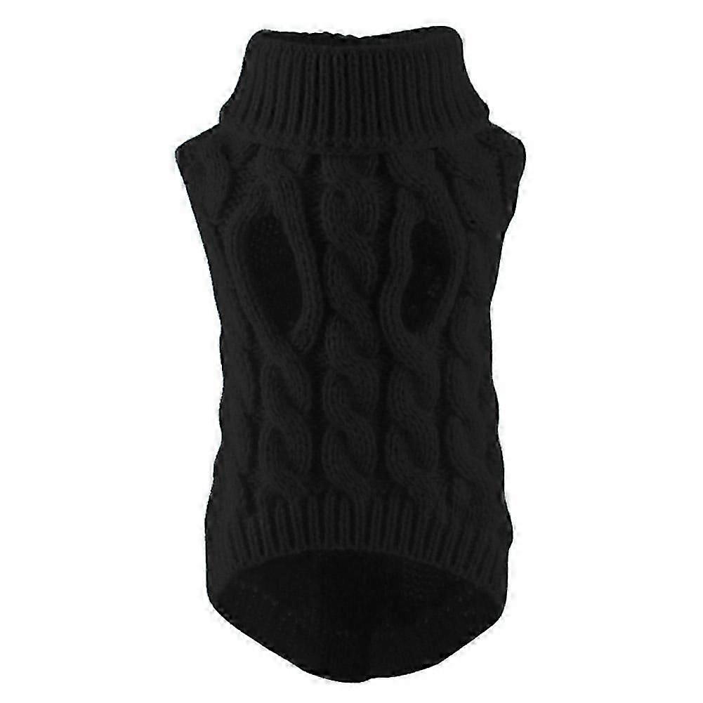 Pull chaud en tricot à col roulé pour chien et chat