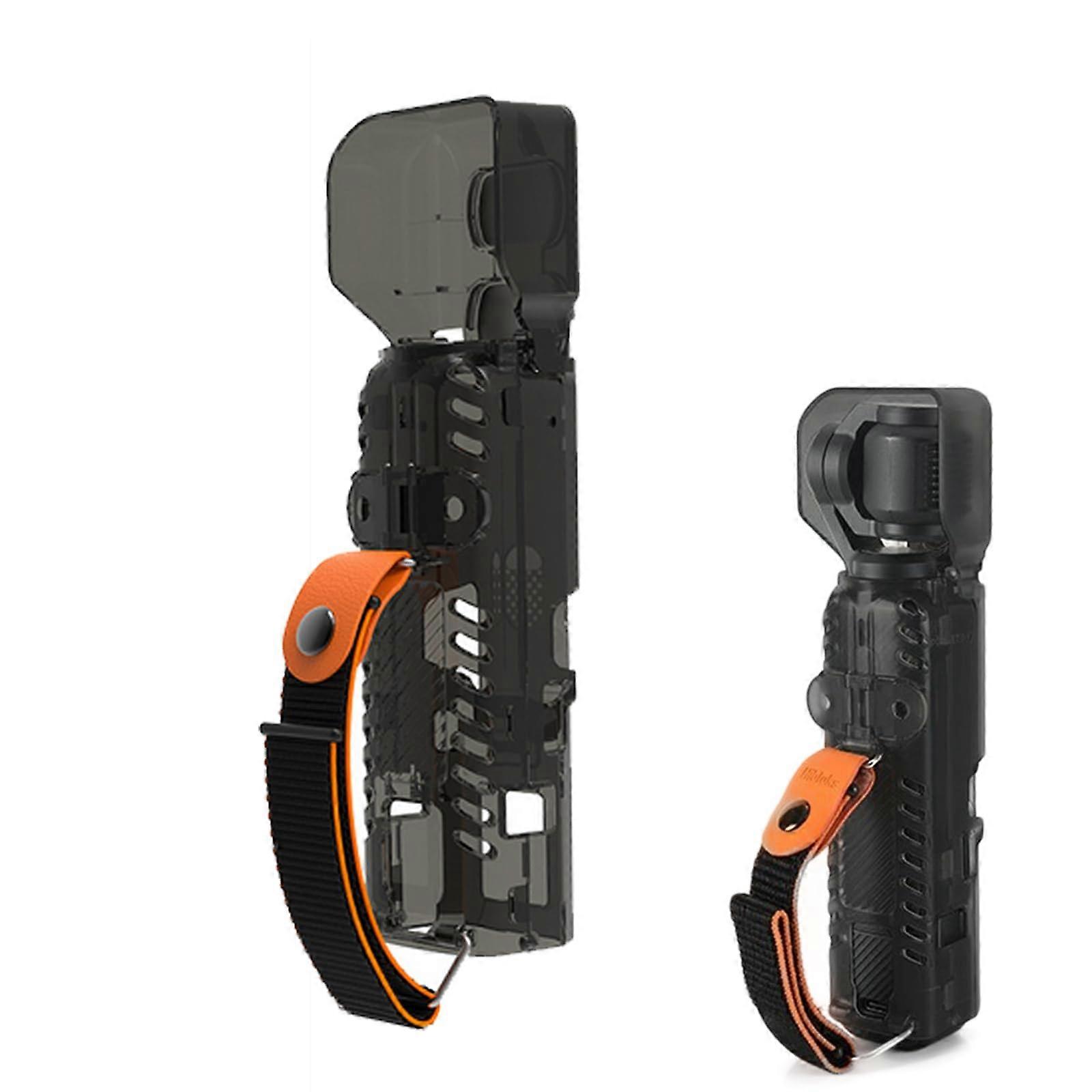 DJI Pocket 3 Gimbal Camera Case, Non-Slip Storage Box with Finger Loop, Black, Durable and Sturdy Design