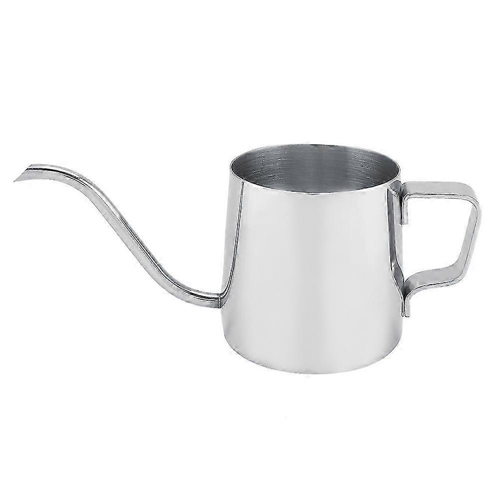 Bollitore per caffè a collo d'oca in acciaio inossidabile da 250 ml con beccuccio stretto - Bollitore per tè e caffè in argento per una preparazione di precisione