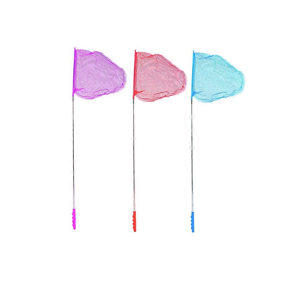 Butterflies Net 3Pcs Assorted Color Plastic Lightweight Use for Children with Telescopic Storage