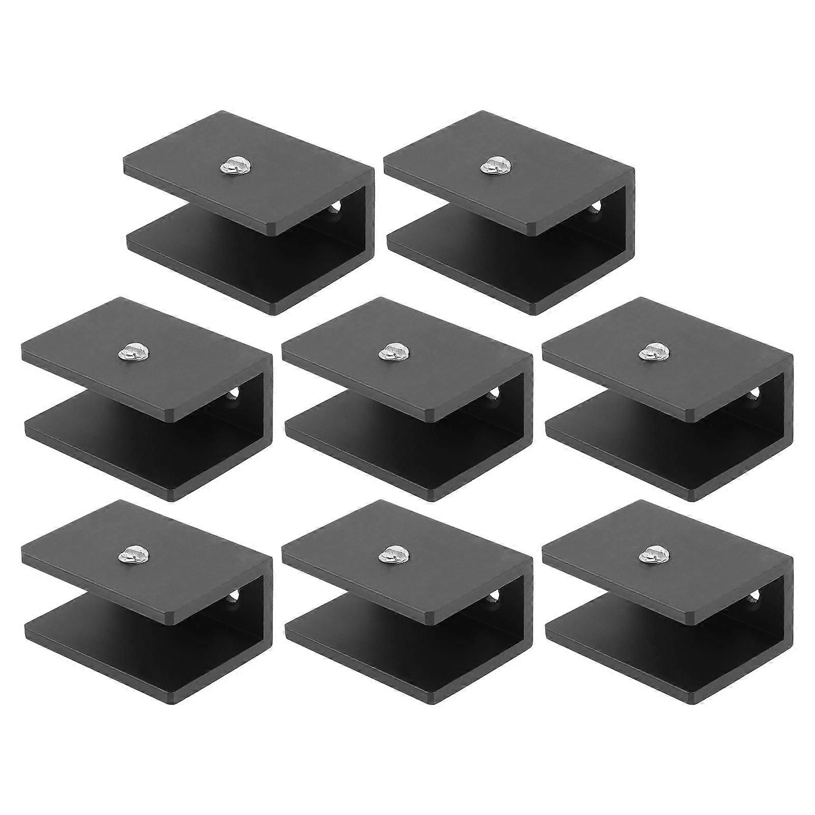 Glass Organizer Black Shelf Bracket Bathroom Fixing Glass Shelf Bracket 8Pcs
