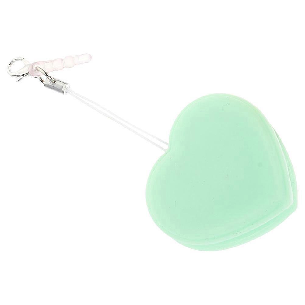 Portable Heart Shaped Screen Cleaner with Green Color and Rope for Decor PP Silicone Material