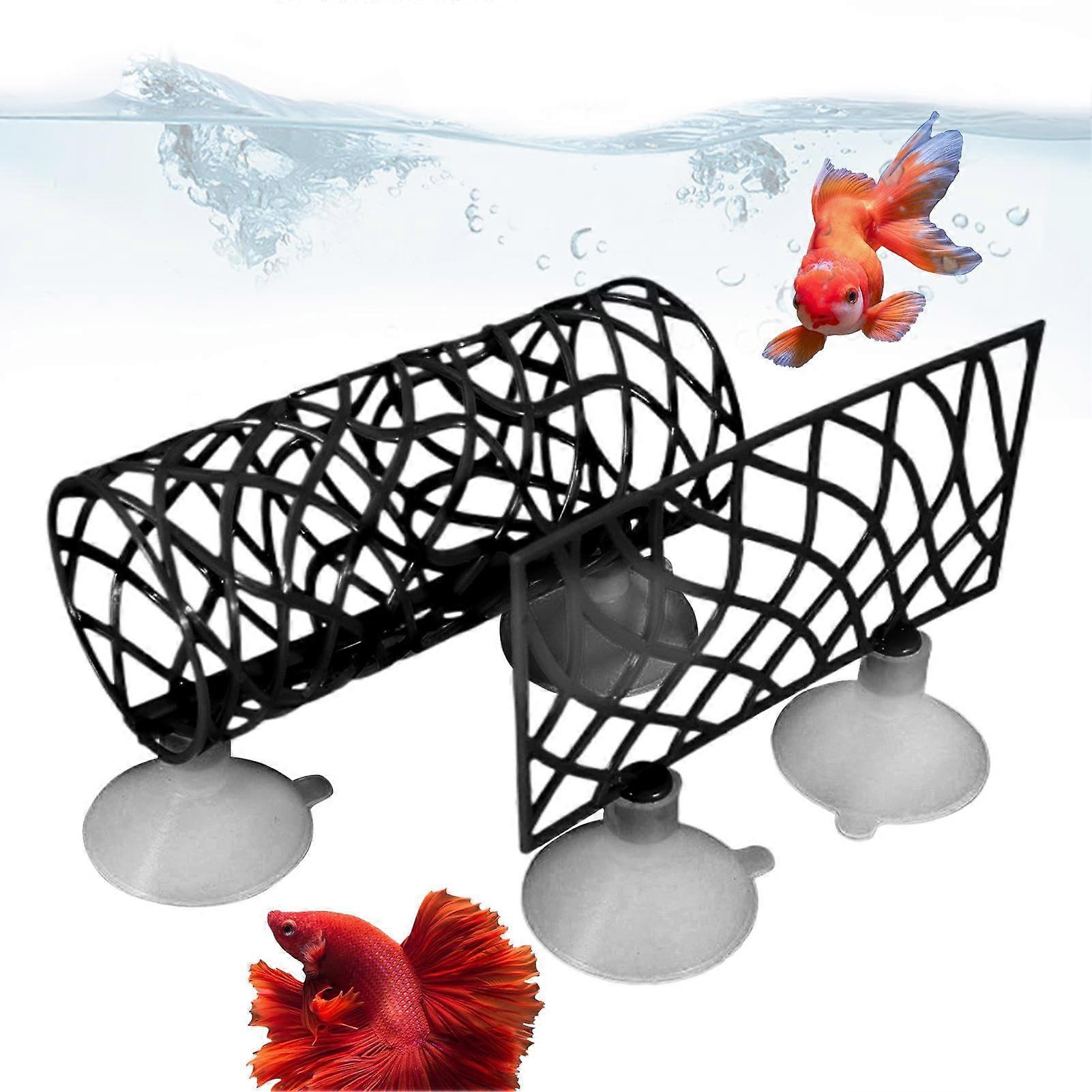Betta Hammock Bed  Fish Rest Swimming Tunnel Tube  Multipurpose Shelter Toy for Betta Fish, Small Fish and Shrimp (Black)