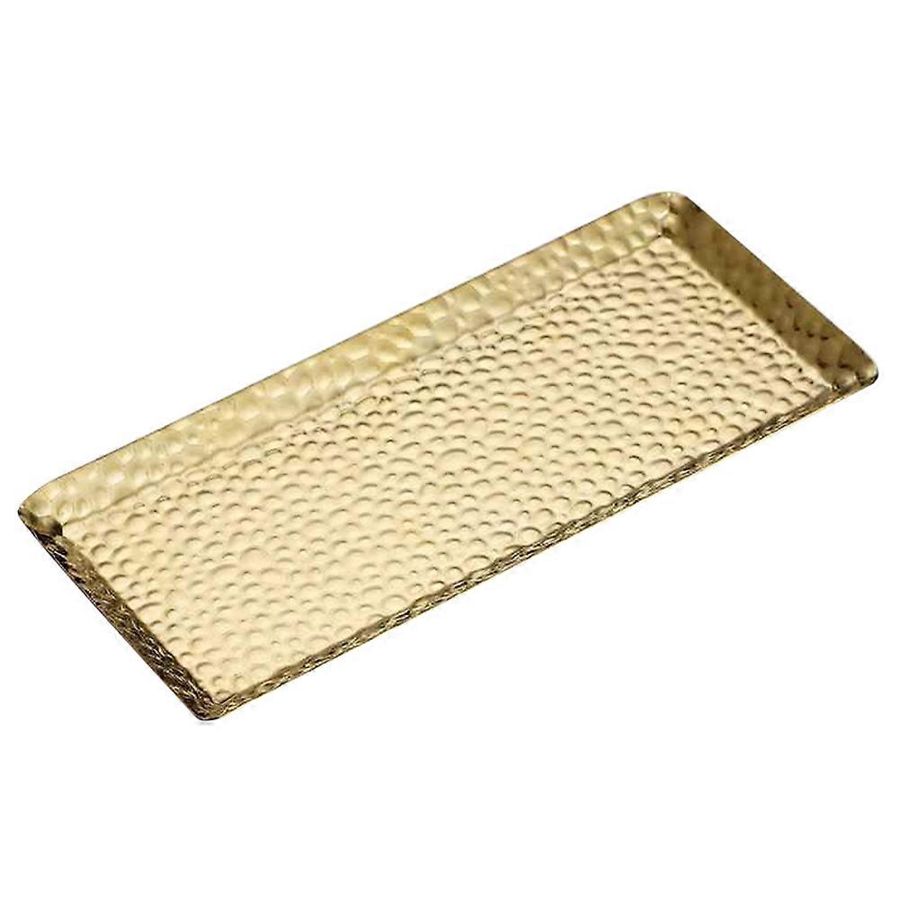 Nordic Style Tray Metal Serving Platter Rectangular Shape Plate Simple And Elegant Vanity Trays 1Set