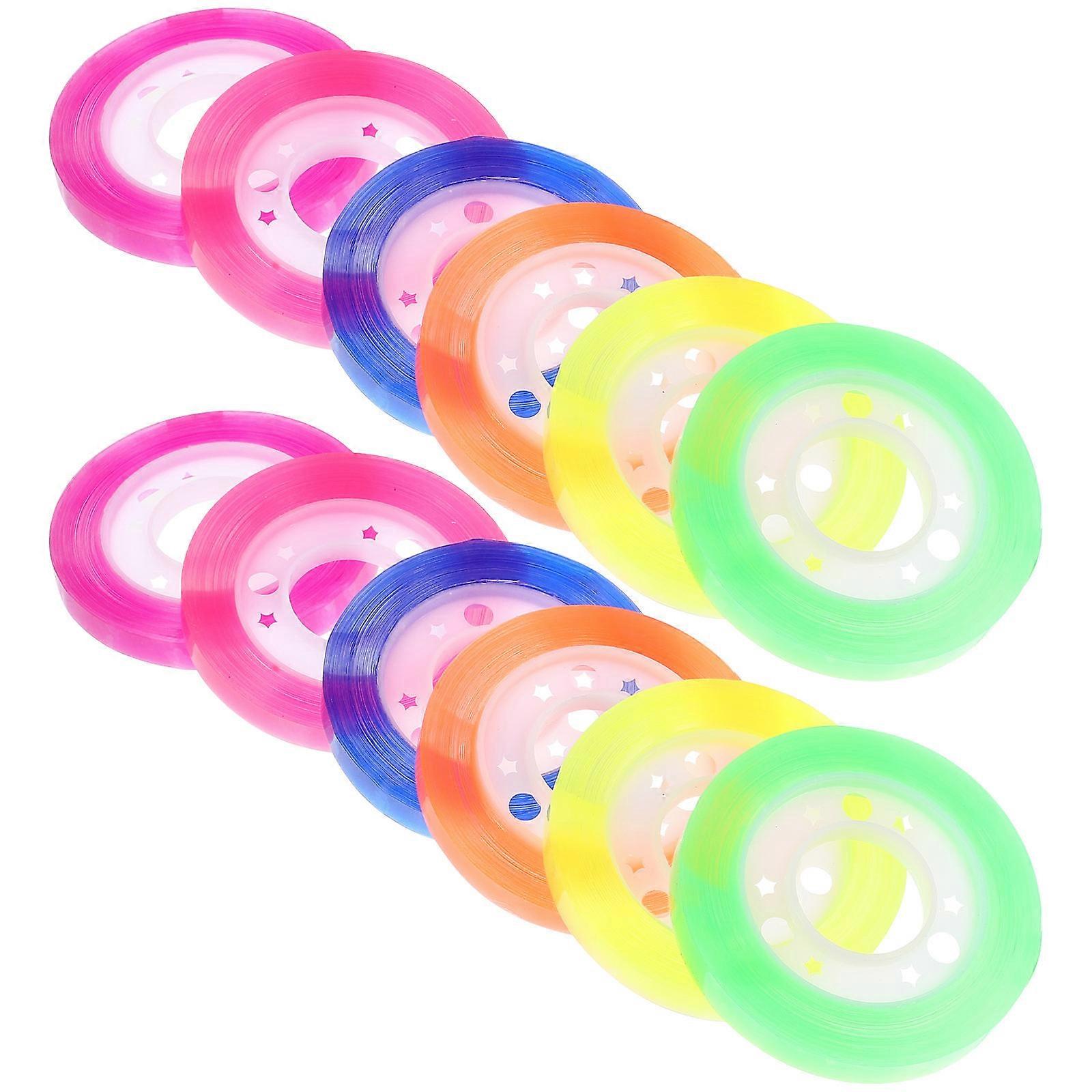 Assorted Color Decorative Clear Tape for Gift Wrapping and Scrapbooking DIY Projects 12 Rolls BOPP