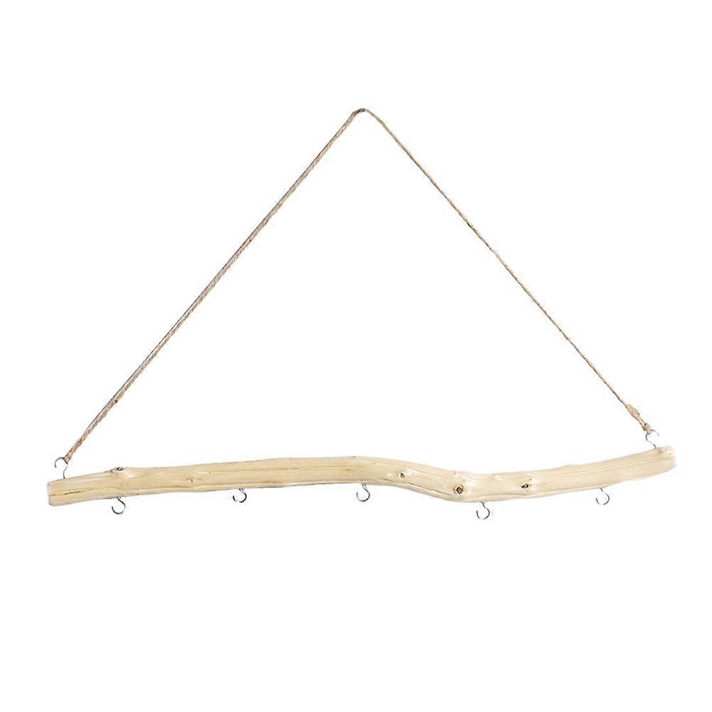 Plants Hanger Indoor Wooden Storage Rack Beige Rectangular Shape Rustic Style 1Pack