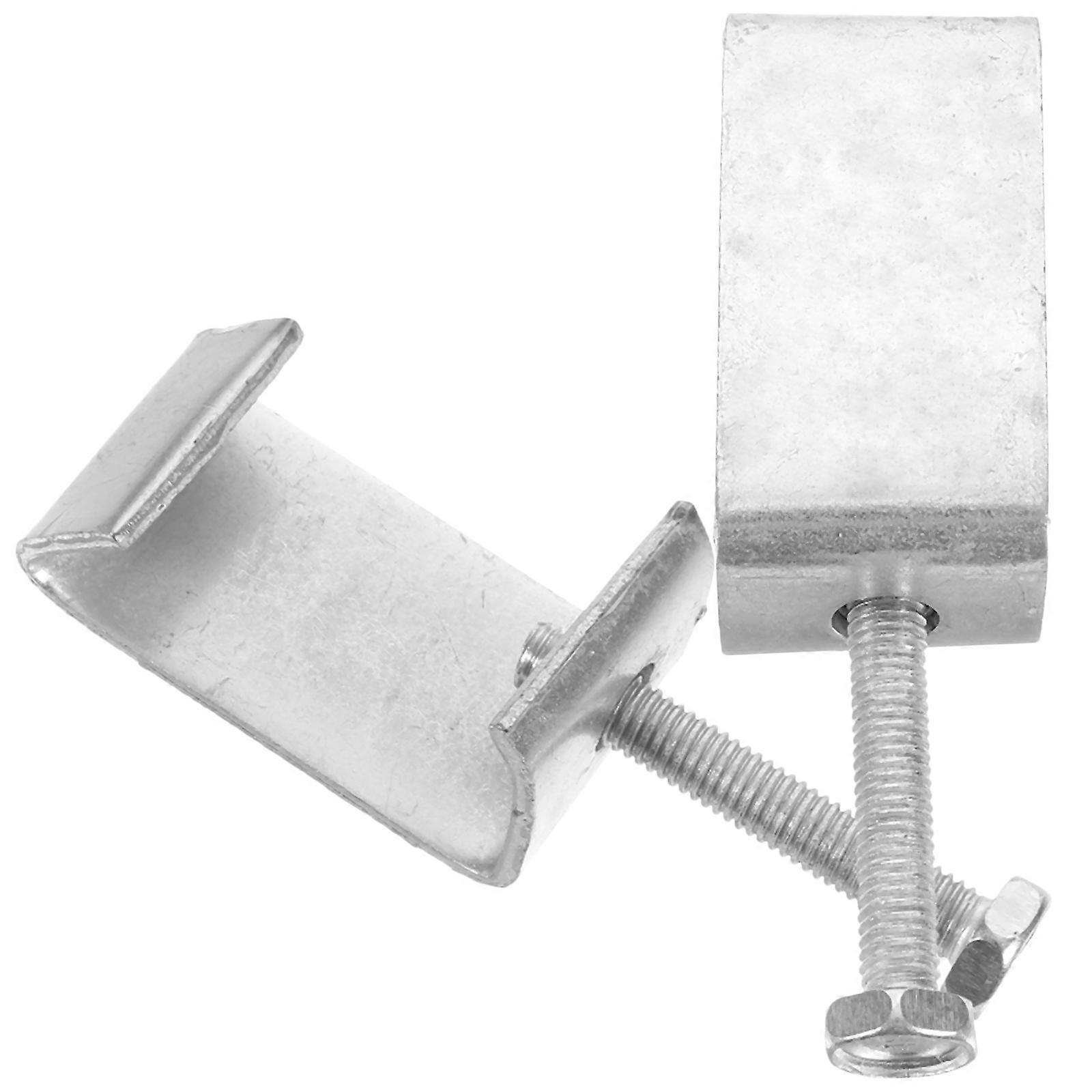 2pcs Heavy Duty Stainless Steel C Clamps, Durable Flange Clamps for Woodworking, Metalworking, and Construction – Efficient Fixing Tool for Welders