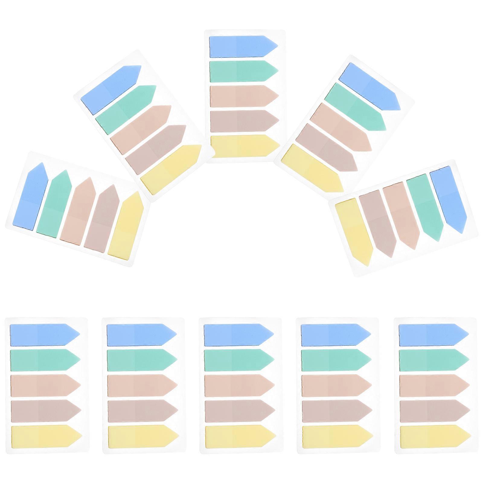 Adhesive Reading Strips Sticky Page Markers Strong Adhesion Multi Colored Arrows Book Tabs Reusable Index Tabs for Office Use Portable