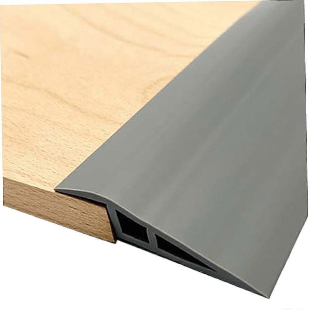 PVC Transition Strip 99.1 cm Long 7 cm Wide Adjustable Floor Transition for Doorways Self-Adhesive Grey