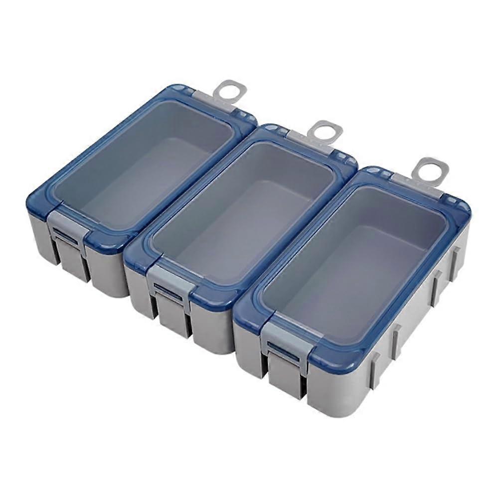 Organizer Storage Box, Grey Plastic Fishing Tackle Container with Hooks and Lures, Durable Storage Solution for Fishing Accessories