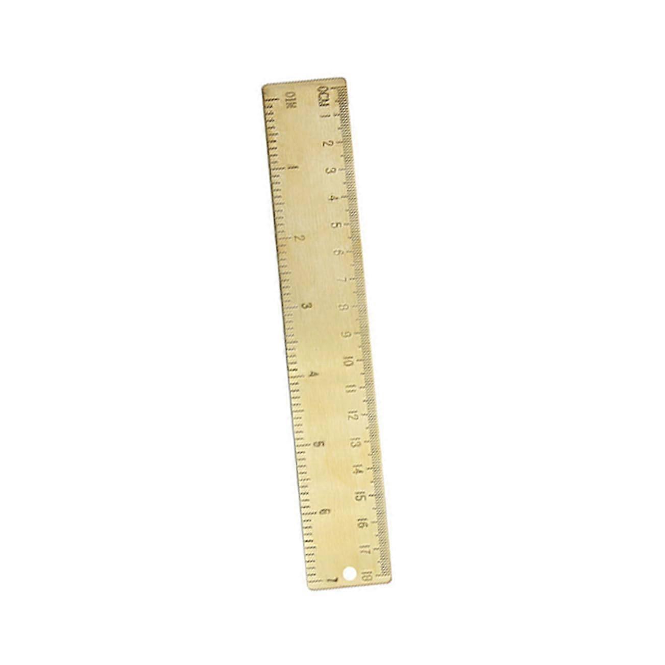 Double Scale Brass Ruler for Precise Drawing and Measuring, Ideal for Students, Engineers, and Artists – Handy and Decorative Office Accessory