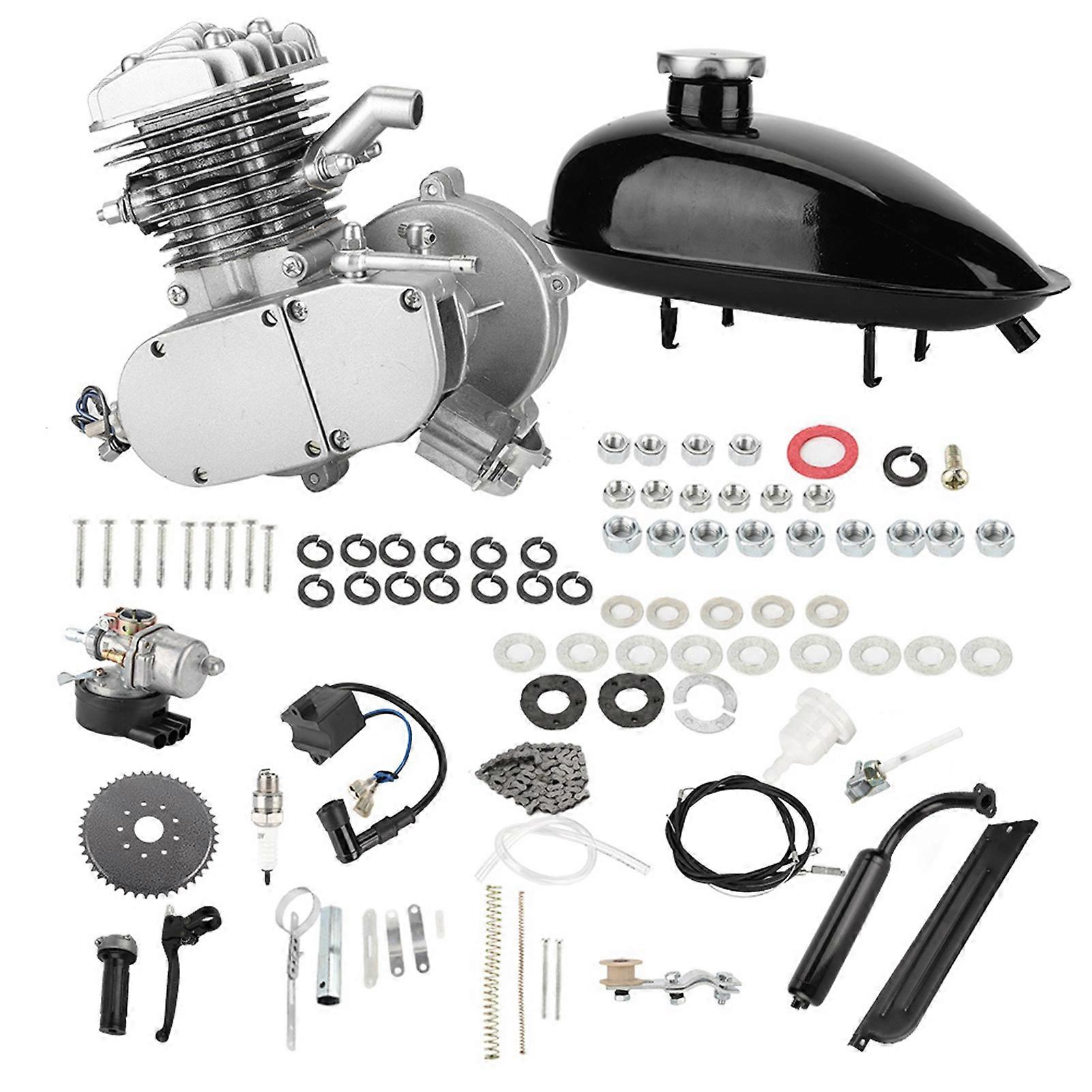 80cc 2 Stroke Petrol Gas Motor Engine Kit for Motorized Bike Bicycle, Complete Set with Easy Installation and Durable Performance