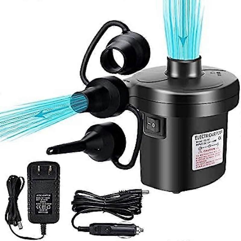 Electric Air Pump 2 in 1 Air Pump Air Mattress for Inflating Draining Electric Pump with 3 Nozzles for Air Mattress Inflatable Toy Swimming Ring