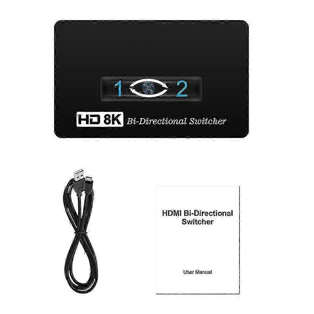 2025 2X1 Switcher 2 In1 Out HDMI-compatible Switch Box 4K60hz Audio Extractor 4320P