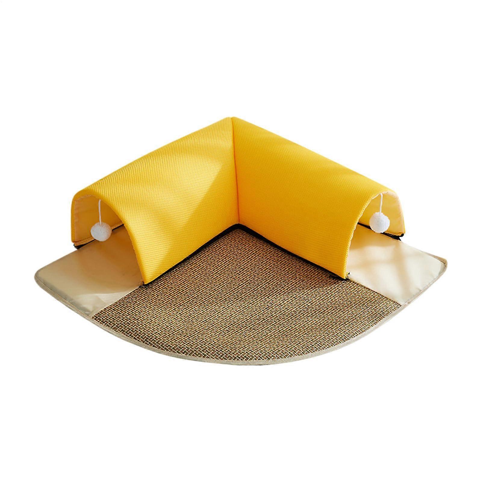 Generico Cat Tunnel – Cooling Pad for Cats with Cave – Soft Tunnel Bed for Cats  Foldable Cat Tunnel  Washable 2 in 1 with Cushion Rimovib