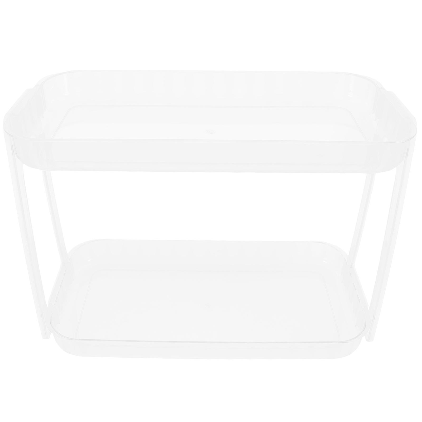Transparent PET Bathroom Organizer with Multi-functional Storage for Toiletries and Cosmetics