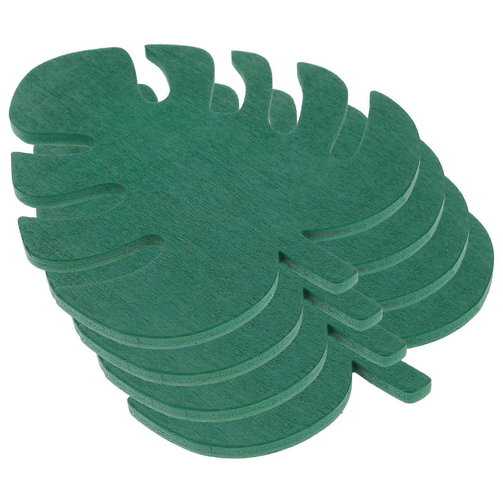Hőálló asztali alátétek csésze alátétek fa zöld 10,00X9,00X0,40cm csúszásgátló 4db
